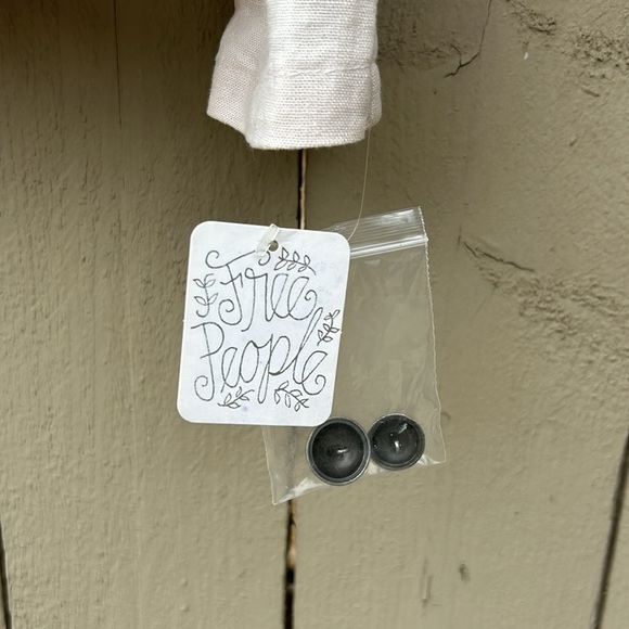 NWT Free People Linen Blend Blazer Coastal Hamptons Beach Summer Classic Sz S - Picture 4 of 7